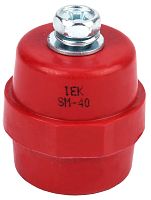 Изолятор силовой шинный IEK SM40 (М8) с болтом красный картинка 